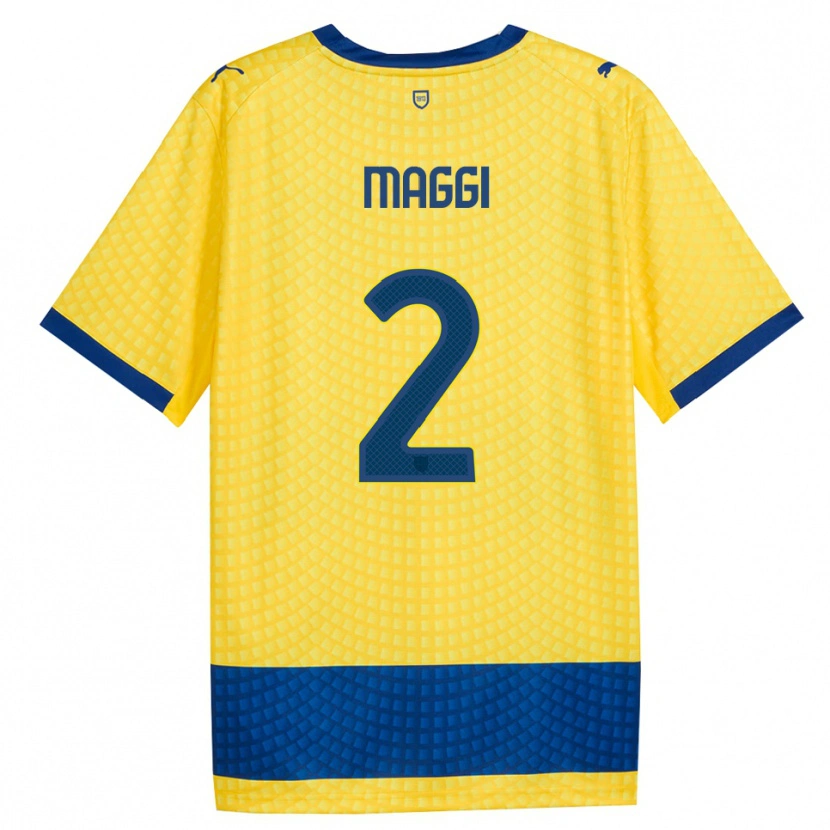 Danxen Kobiety Jacopo Maggi #2 Żółty Niebieski Czarny Wyjazdowa Koszulka 2026/27 Koszulki Klubowe