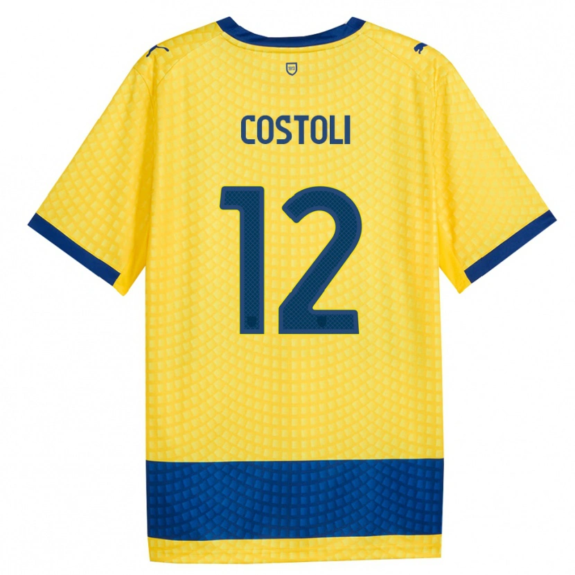 Danxen Kobiety Luca Costoli #12 Żółty Niebieski Czarny Wyjazdowa Koszulka 2026/27 Koszulki Klubowe