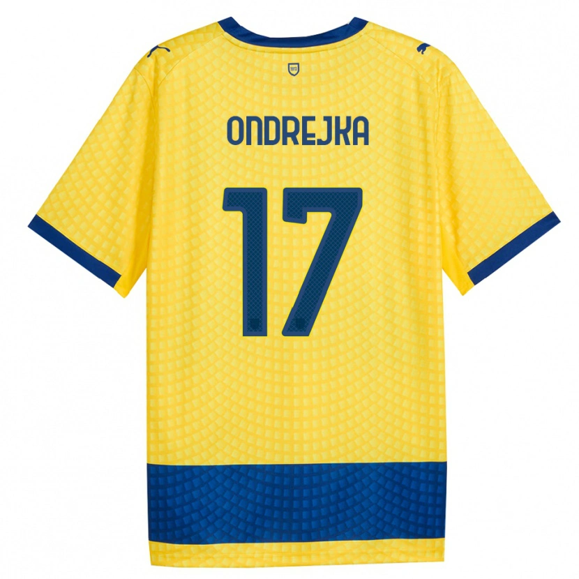 Danxen Kobiety Jacob Ondrejka #17 Żółty Niebieski Czarny Wyjazdowa Koszulka 2026/27 Koszulki Klubowe