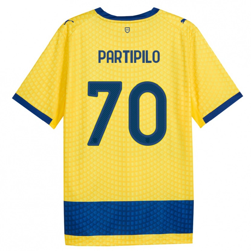 Danxen Kobiety Anthony Partipilo #70 Żółty Niebieski Czarny Wyjazdowa Koszulka 2026/27 Koszulki Klubowe