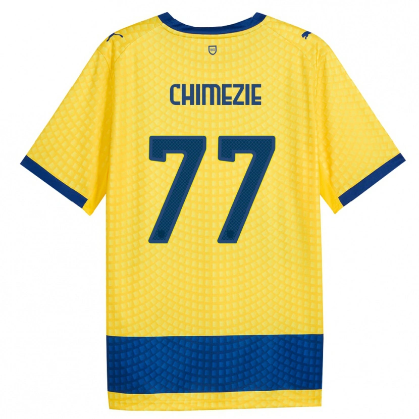 Danxen Kobiety Giorgio Chimezie #77 Żółty Niebieski Czarny Wyjazdowa Koszulka 2026/27 Koszulki Klubowe