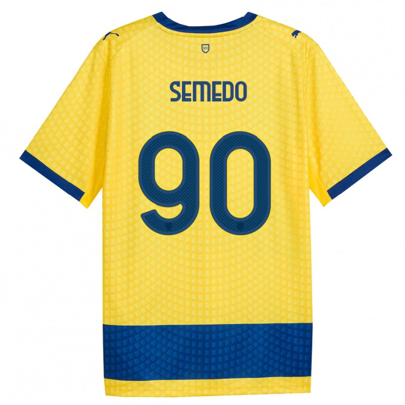Danxen Kobiety Afonso Semedo #90 Żółty Niebieski Czarny Wyjazdowa Koszulka 2026/27 Koszulki Klubowe