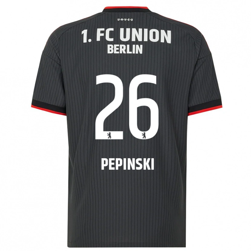 Danxen Kobiety Louis Pepinski #26 Czarny Biały Czerwony Wyjazdowa Koszulka 2026/27 Koszulki Klubowe
