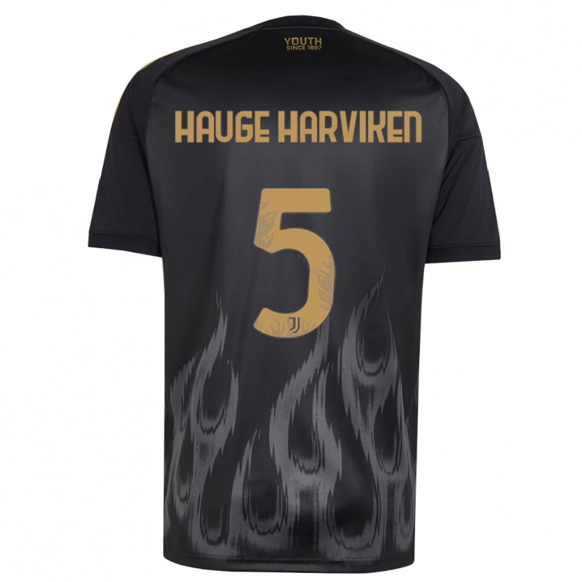 Danxen Kobiety Mathilde Hauge Harviken #5 Czarny Brązowy Trzeci Komplet Koszulka 2026/27 Koszulki Klubowe