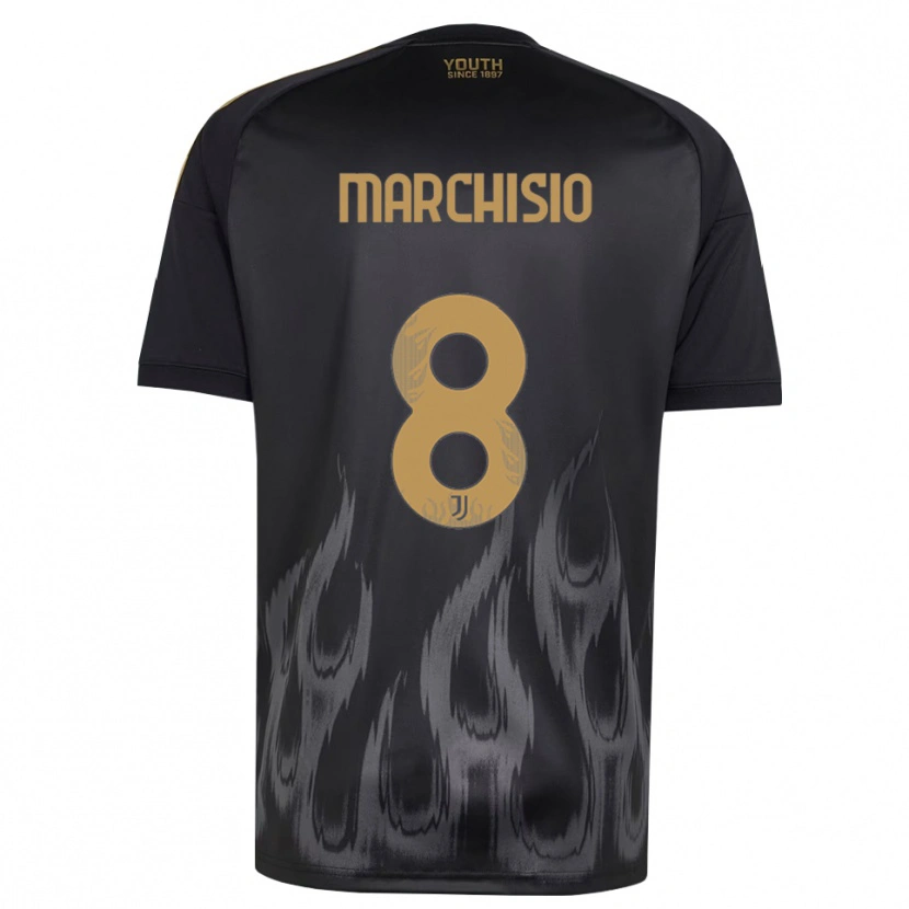 Danxen Kobiety Davide Marchisio #8 Czarny Brązowy Trzeci Komplet Koszulka 2026/27 Koszulki Klubowe