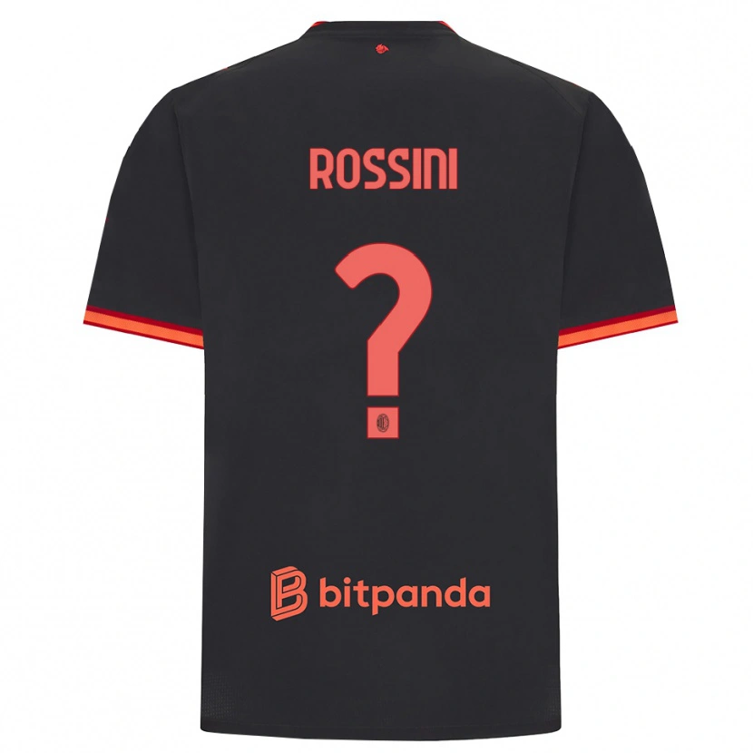 Danxen Kobiety Leonardo Rossini #0 Czarny Czerwony Trzeci Komplet Koszulka 2026/27 Koszulki Klubowe