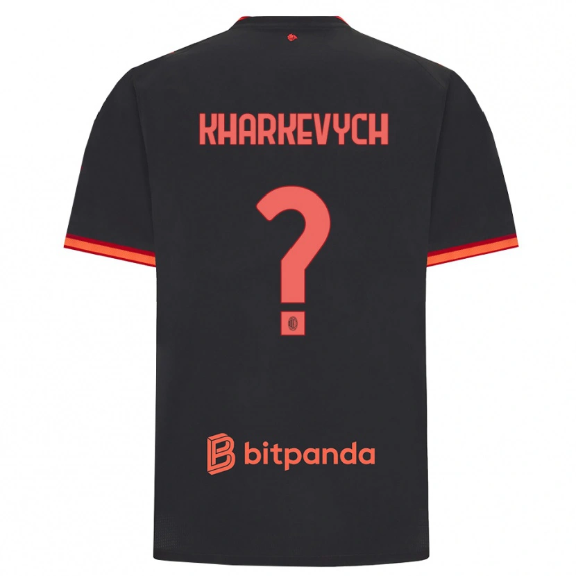 Danxen Kobiety Yaroslav Kharkevych #0 Czarny Czerwony Trzeci Komplet Koszulka 2026/27 Koszulki Klubowe