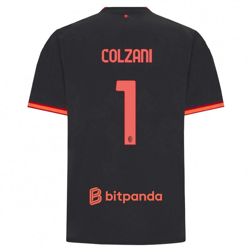 Danxen Kobiety Edoardo Colzani #1 Czarny Czerwony Trzeci Komplet Koszulka 2026/27 Koszulki Klubowe