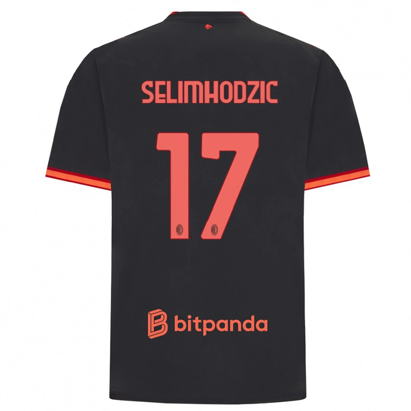 Danxen Kobiety Noa Selimhodzic #17 Czarny Czerwony Trzeci Komplet Koszulka 2026/27 Koszulki Klubowe
