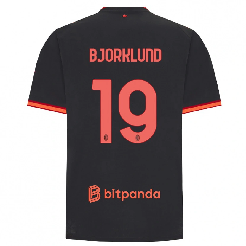 Danxen Kobiety Lukas Bjorklund #19 Czarny Czerwony Trzeci Komplet Koszulka 2026/27 Koszulki Klubowe