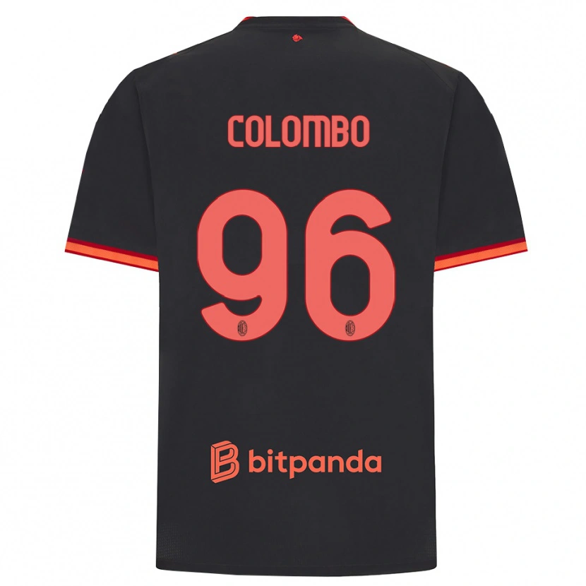 Danxen Kobiety Leonardo Colombo #96 Czarny Czerwony Trzeci Komplet Koszulka 2026/27 Koszulki Klubowe