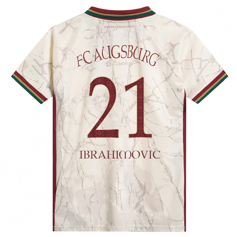 Danxen Kobiety Arijon Ibrahimovic #21 Zielony Ryż Biały Bordowy Domowa Koszulka 2026/27 Koszulki Klubowe
