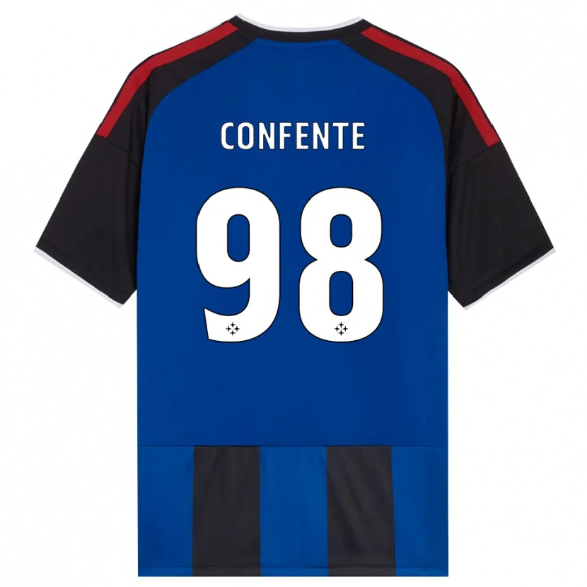 Danxen Kobiety Alessandro Confente #98 Czarny Czerwony Biały Niebieski Domowa Koszulka 2026/27 Koszulki Klubowe
