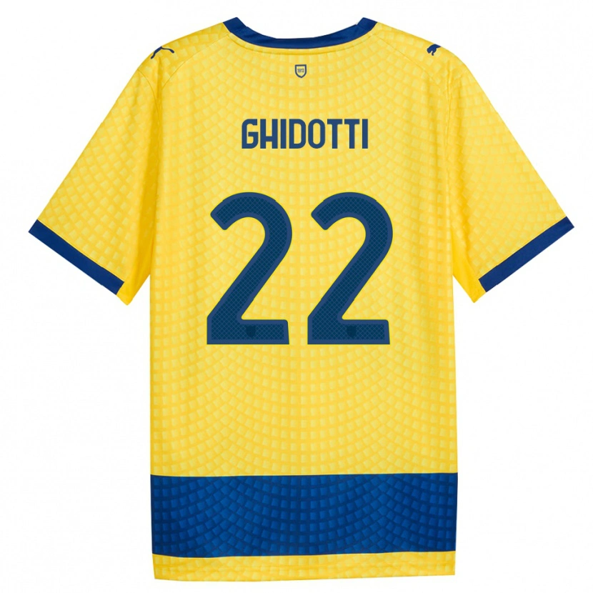 Danxen Kobiety Simone Ghidotti #22 Żółty Niebieski Czarny Wyjazdowa Koszulka 2026/27 Koszulki Klubowe