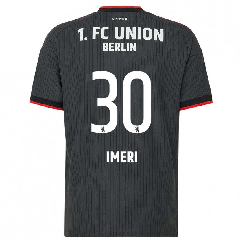 Danxen Kobiety Kastriot Imeri #30 Czarny Biały Czerwony Wyjazdowa Koszulka 2026/27 Koszulki Klubowe