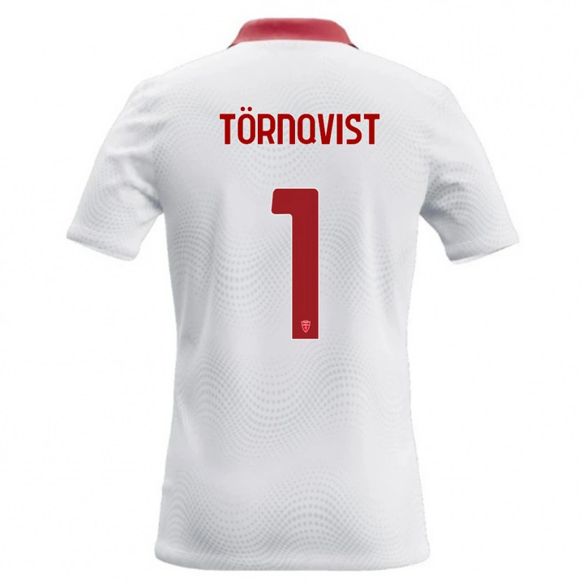 Danxen Dzieci Noel Törnqvist #1 Biały Czerwony Wyjazdowa Koszulka 2026/27 Koszulki Klubowe