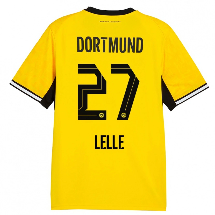 Danxen Dzieci David Lelle #27 Żółty Czarny Biały Domowa Koszulka 2026/27 Koszulki Klubowe