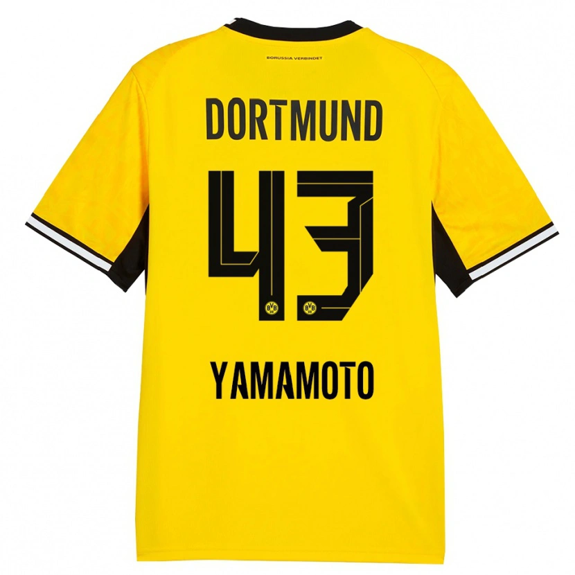Danxen Dzieci Takato Yamamoto #43 Żółty Czarny Biały Domowa Koszulka 2026/27 Koszulki Klubowe