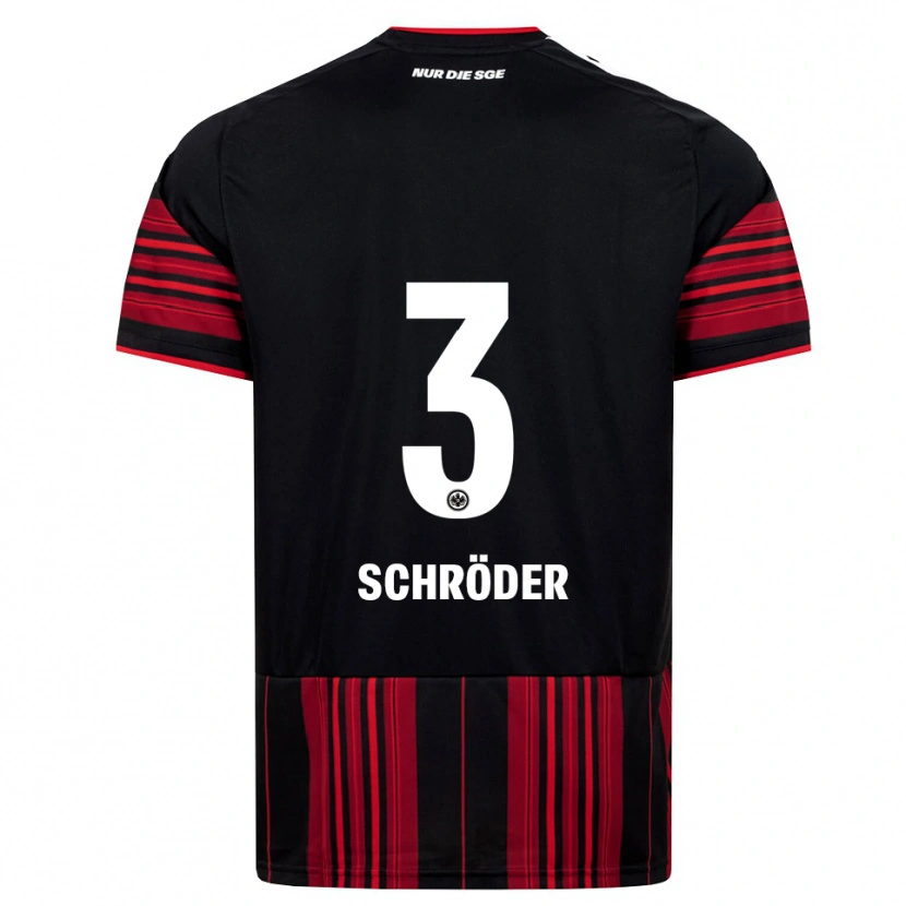 Danxen Dzieci Finn Schröder #3 Czarny Czerwony Biały Domowa Koszulka 2026/27 Koszulki Klubowe