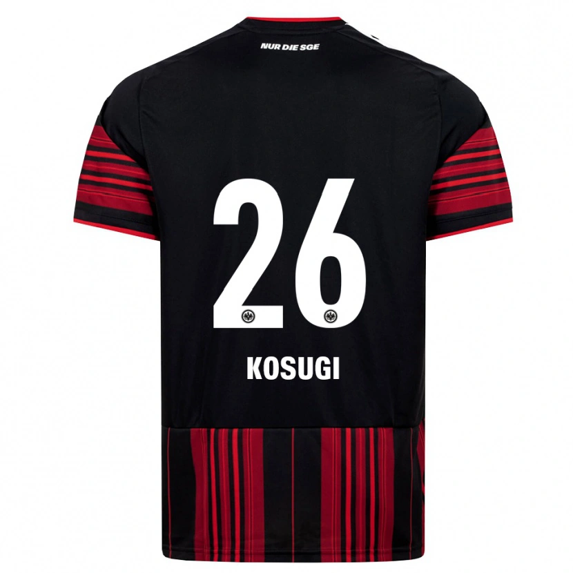 Danxen Dzieci Keita Kosugi #26 Czarny Czerwony Biały Domowa Koszulka 2026/27 Koszulki Klubowe