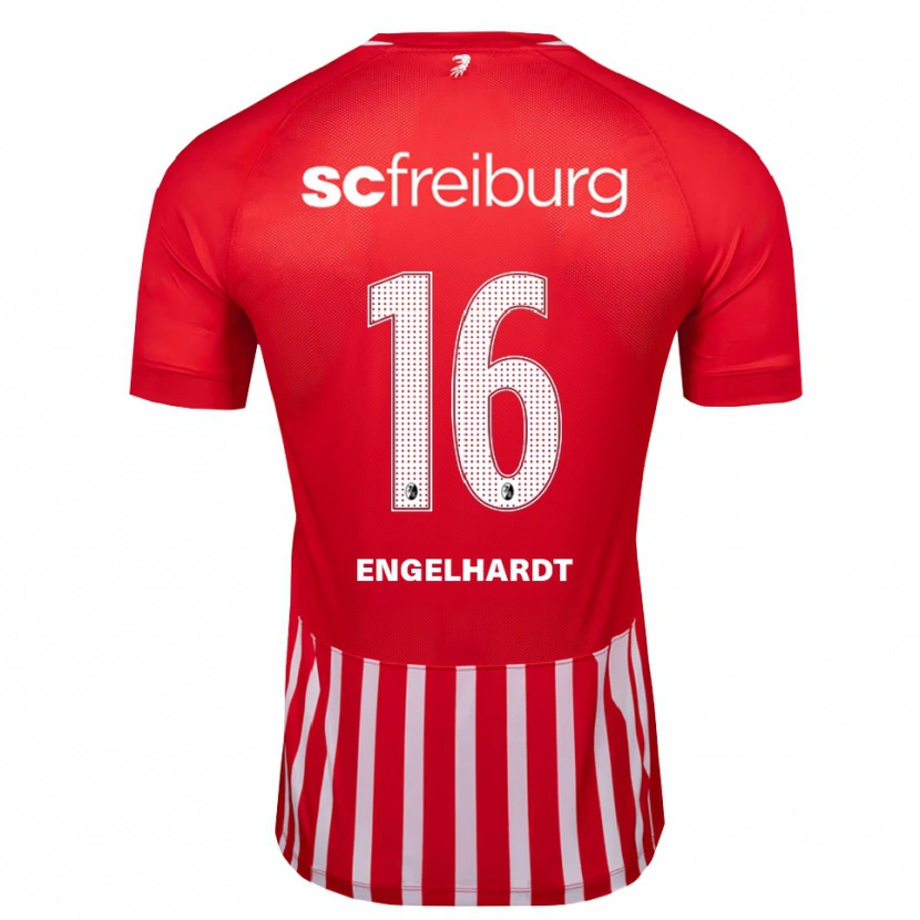 Danxen Dzieci Yannik Engelhardt #16 Czerwony Biały Czarny Domowa Koszulka 2026/27 Koszulki Klubowe