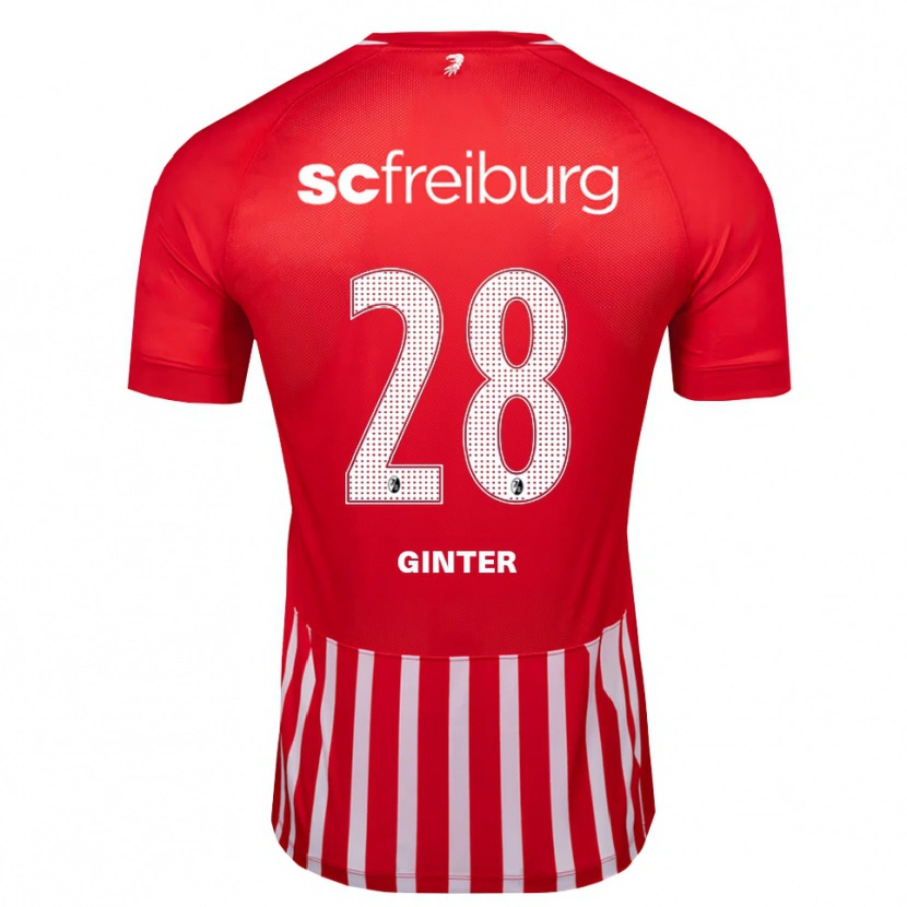 Danxen Dzieci Matthias Ginter #28 Czerwony Biały Czarny Domowa Koszulka 2026/27 Koszulki Klubowe