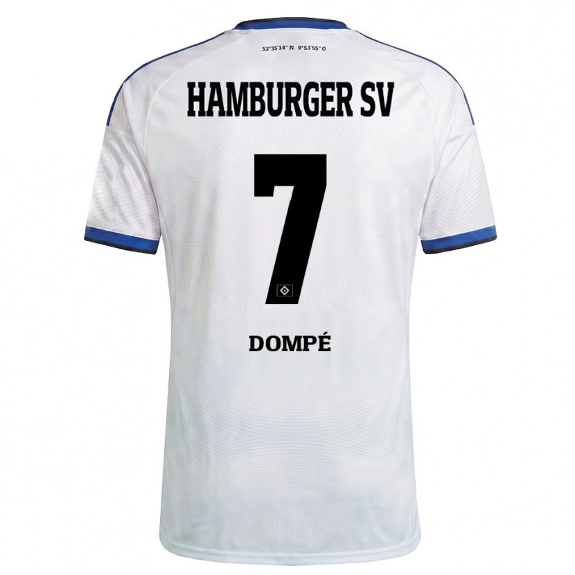 Danxen Dzieci Jean-Luc Dompé #7 Biały Czarny Niebieski Domowa Koszulka 2026/27 Koszulki Klubowe