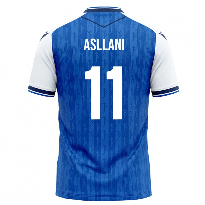 Danxen Dzieci Fisnik Asllani #11 Królewski Niebieski Biały Domowa Koszulka 2026/27 Koszulki Klubowe