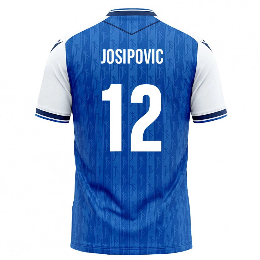 Danxen Dzieci Mihael Josipovic #12 Królewski Niebieski Biały Domowa Koszulka 2026/27 Koszulki Klubowe
