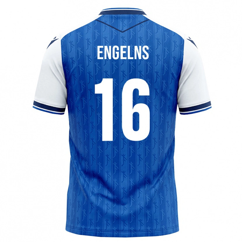 Danxen Dzieci Luis Engelns #16 Królewski Niebieski Biały Domowa Koszulka 2026/27 Koszulki Klubowe
