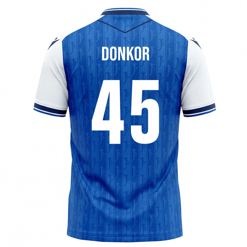 Danxen Dzieci Denis Donkor #45 Królewski Niebieski Biały Domowa Koszulka 2026/27 Koszulki Klubowe