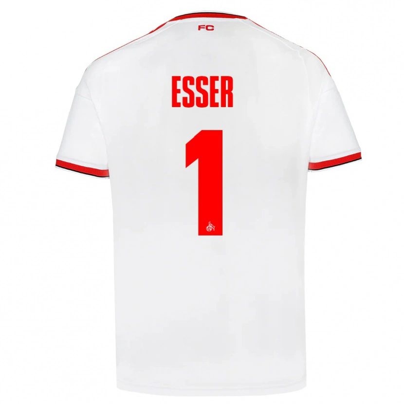 Danxen Dzieci Jacob Esser #1 Biały Czerwony Czarny Domowa Koszulka 2026/27 Koszulki Klubowe