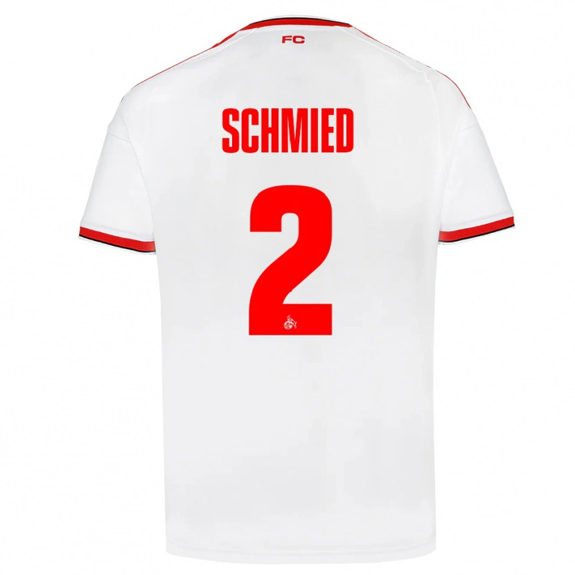 Danxen Dzieci Joël Schmied #2 Biały Czerwony Czarny Domowa Koszulka 2026/27 Koszulki Klubowe