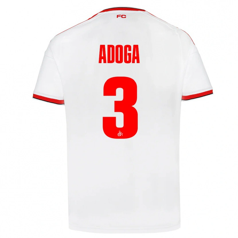 Danxen Dzieci Brian Adoga #3 Biały Czerwony Czarny Domowa Koszulka 2026/27 Koszulki Klubowe