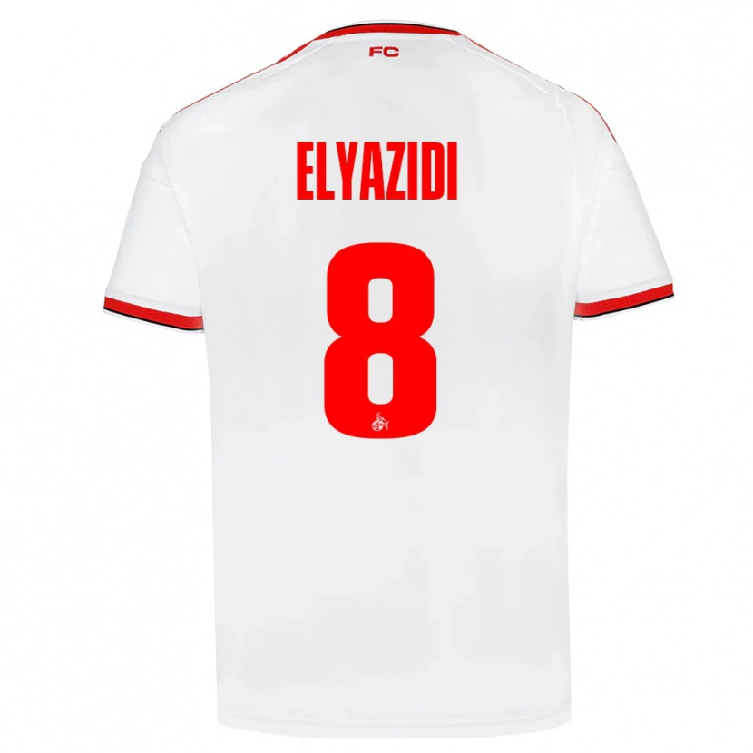 Danxen Dzieci Ilias Elyazidi #8 Biały Czerwony Czarny Domowa Koszulka 2026/27 Koszulki Klubowe