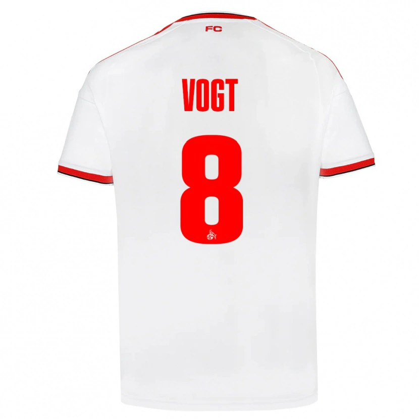 Danxen Dzieci Laura Vogt #8 Biały Czerwony Czarny Domowa Koszulka 2026/27 Koszulki Klubowe