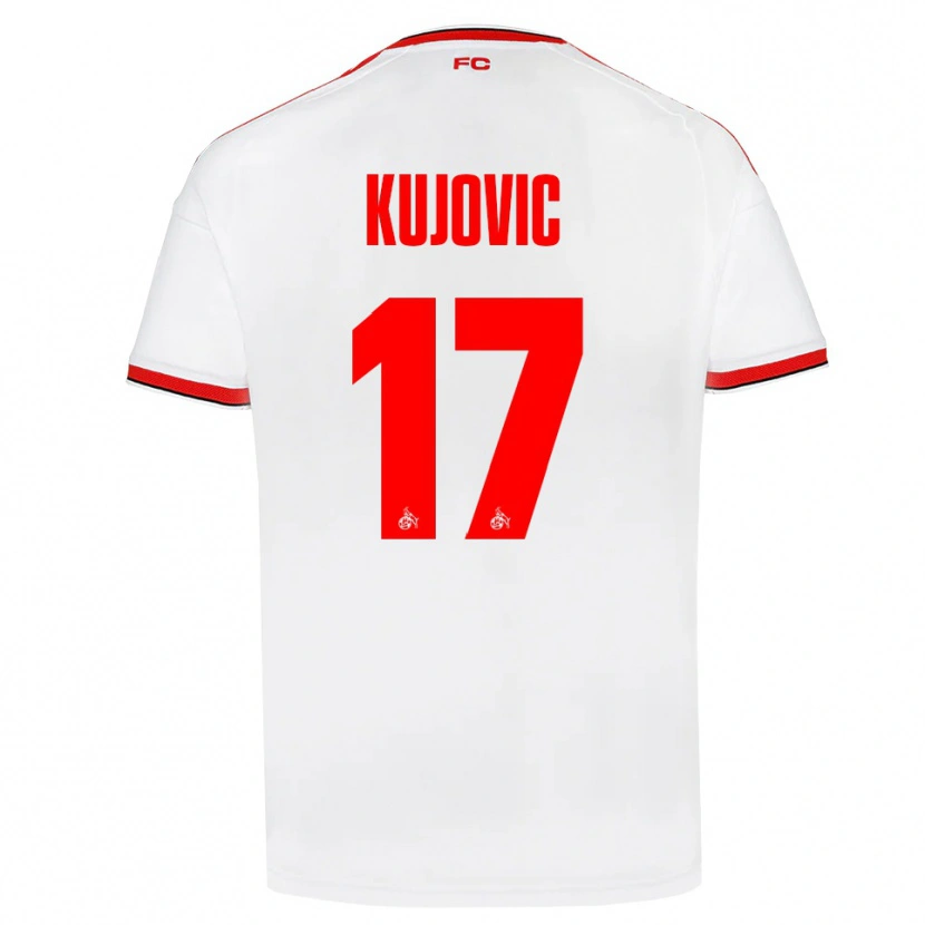 Danxen Dzieci Emin Kujovic #17 Biały Czerwony Czarny Domowa Koszulka 2026/27 Koszulki Klubowe