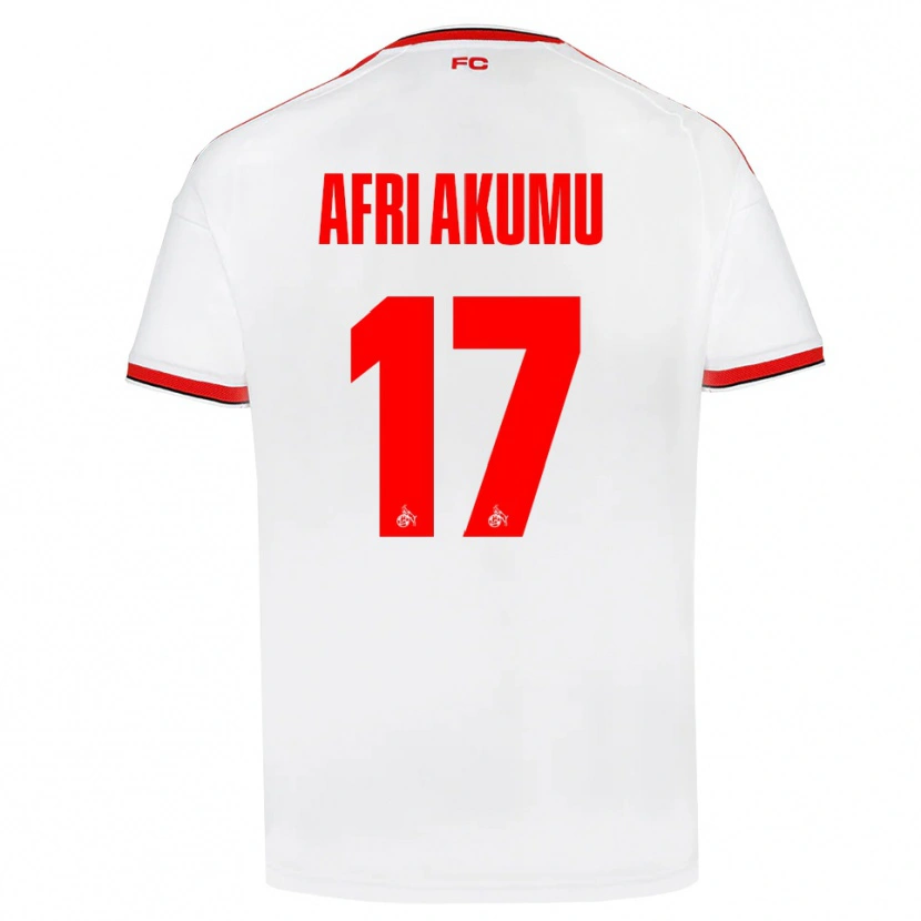 Danxen Dzieci Maik Afri Akumu #17 Biały Czerwony Czarny Domowa Koszulka 2026/27 Koszulki Klubowe