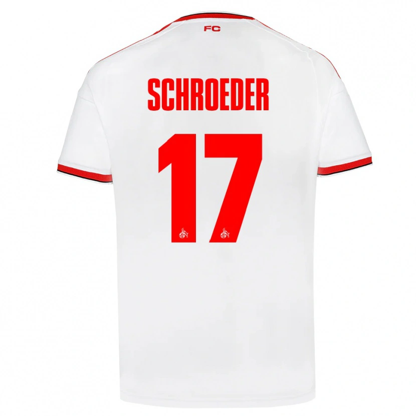 Danxen Dzieci Alexander Schroeder #17 Biały Czerwony Czarny Domowa Koszulka 2026/27 Koszulki Klubowe