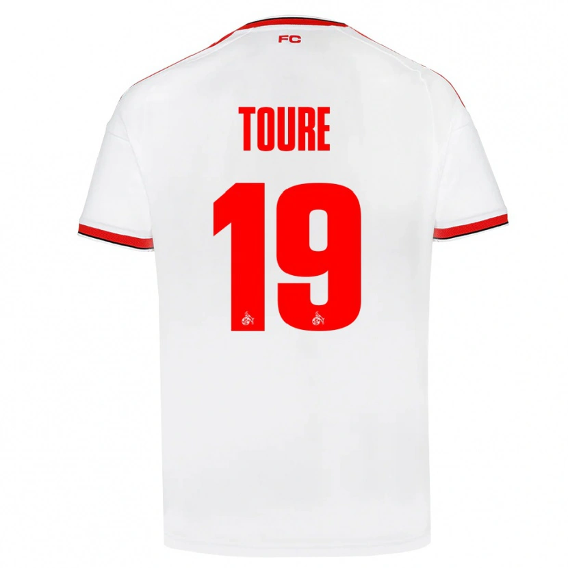 Danxen Dzieci Safyan Toure #19 Biały Czerwony Czarny Domowa Koszulka 2026/27 Koszulki Klubowe