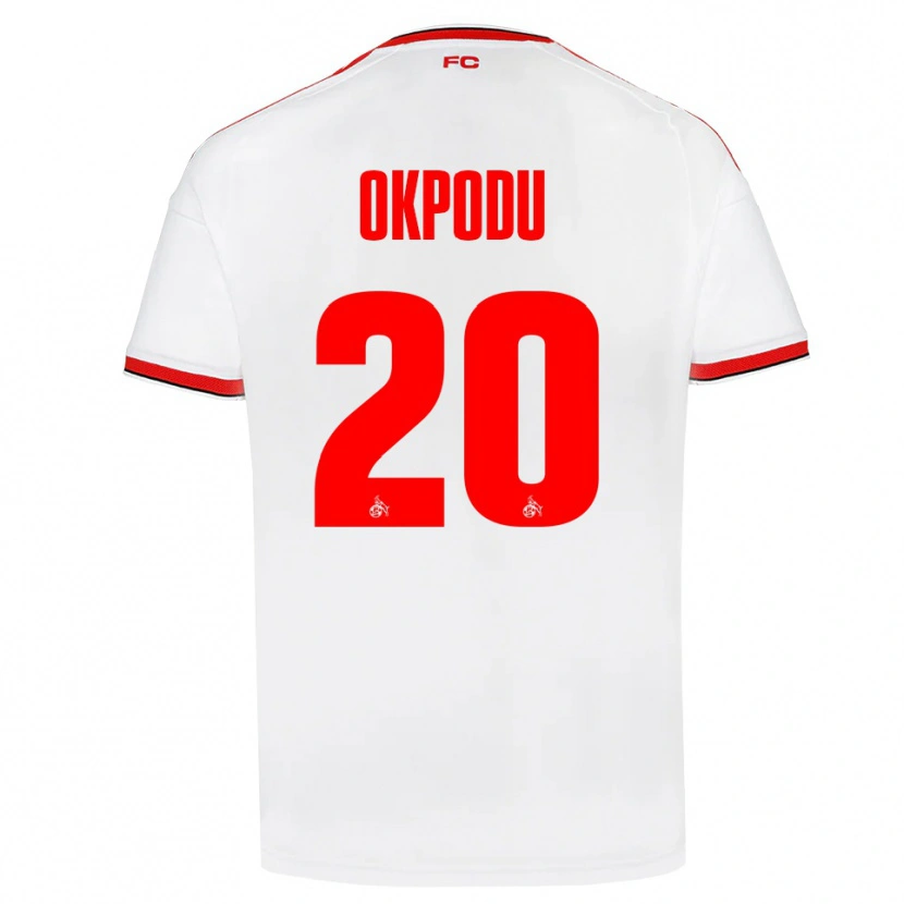 Danxen Dzieci David Okpodu #20 Biały Czerwony Czarny Domowa Koszulka 2026/27 Koszulki Klubowe