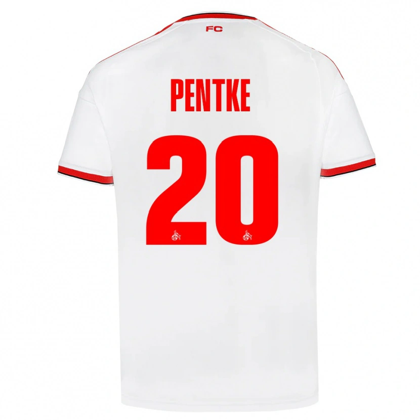Danxen Dzieci Philipp Pentke #20 Biały Czerwony Czarny Domowa Koszulka 2026/27 Koszulki Klubowe