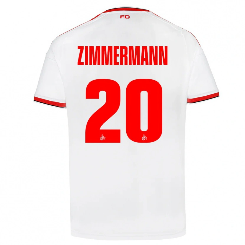 Danxen Dzieci Nick Zimmermann #20 Biały Czerwony Czarny Domowa Koszulka 2026/27 Koszulki Klubowe