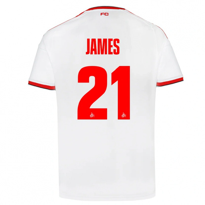 Danxen Dzieci Martin James #21 Biały Czerwony Czarny Domowa Koszulka 2026/27 Koszulki Klubowe