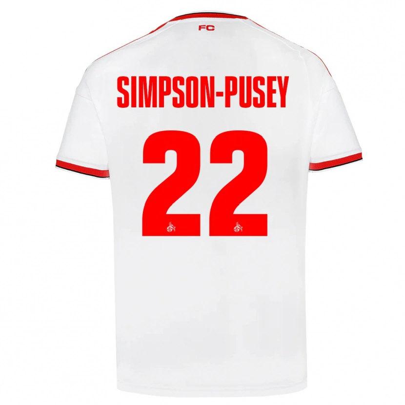 Danxen Dzieci Jahmai Simpson-Pusey #22 Biały Czerwony Czarny Domowa Koszulka 2026/27 Koszulki Klubowe