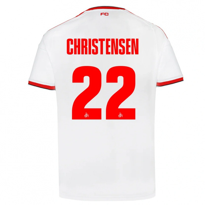 Danxen Dzieci Jacob Christensen #22 Biały Czerwony Czarny Domowa Koszulka 2026/27 Koszulki Klubowe
