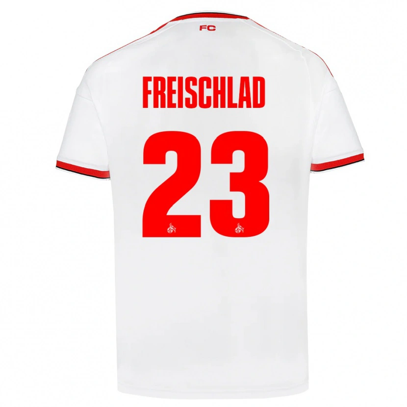 Danxen Dzieci Yannick Freischlad #23 Biały Czerwony Czarny Domowa Koszulka 2026/27 Koszulki Klubowe