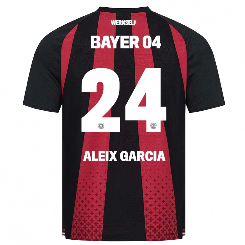 Danxen Dzieci Aleix García #24 Czarny Biały Czerwony Domowa Koszulka 2026/27 Koszulki Klubowe