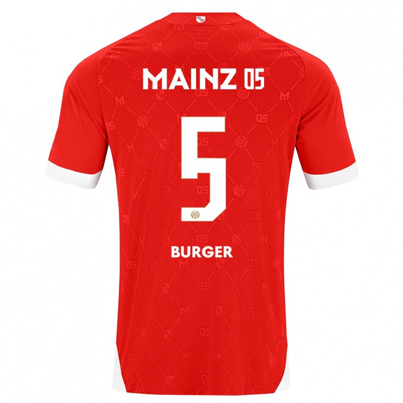 Danxen Dzieci Korbinian Burger #5 Czerwony Biały Domowa Koszulka 2026/27 Koszulki Klubowe