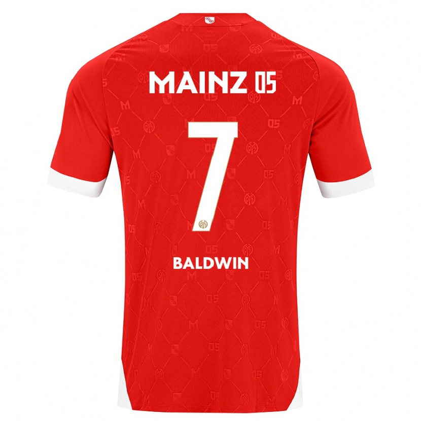 Danxen Dzieci Kevin Baldwin #7 Czerwony Biały Domowa Koszulka 2026/27 Koszulki Klubowe